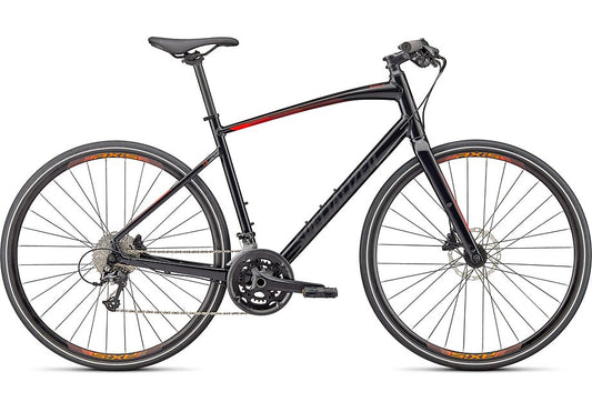2024 Specialized sirrus 3.0 bike gloss cast black / rocket red / satin black reflective xxs Bicycle Specialized   