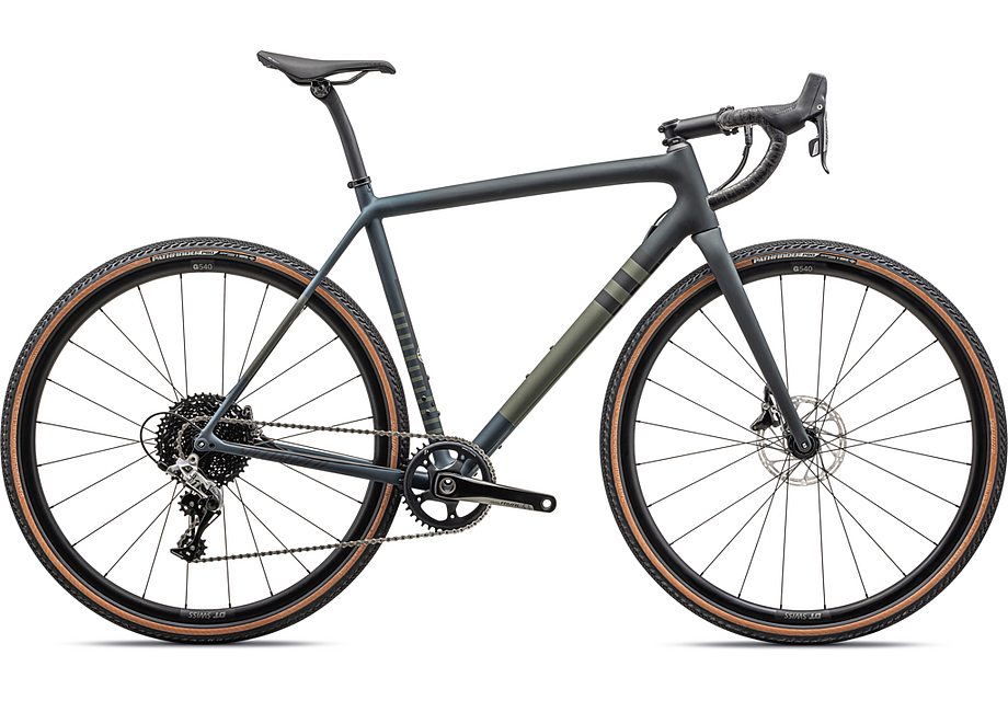 gravel bike 49 2023 Specialized crux comp bike satin forest green/metallic deep lake 49