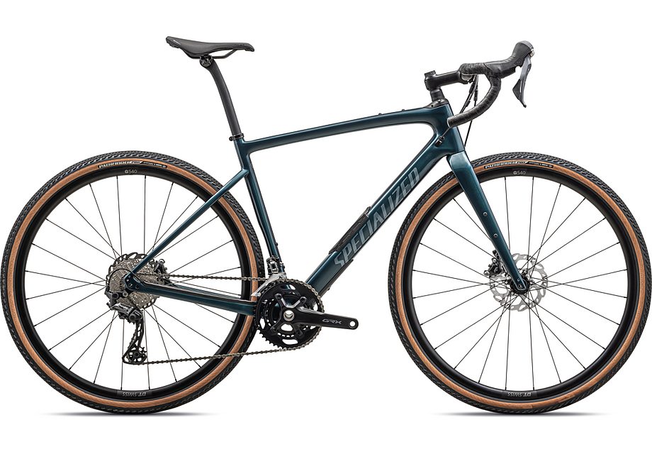 2023 Specialized diverge comp carbon bike gloss metallic deep lake granite/pearl 58 Bicycle Specialized