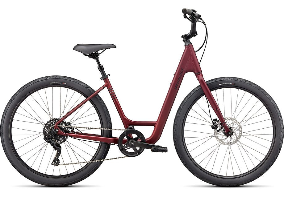 2023 Specialized roll 3.0 low entry bike satin maroon / charcoal / black reflective m Bicycle Specialized