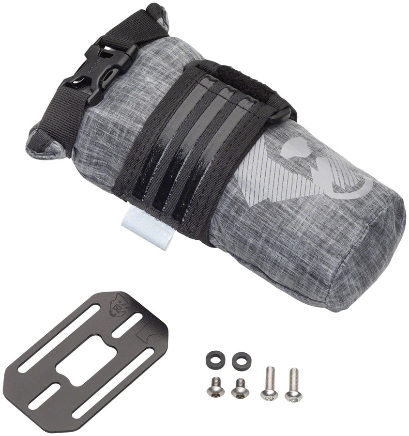 Wolf Tooth B-RAD TekLite Roll-Top Bag and Mounting Plate - 1L Black Tool Wrap Wolf Tooth