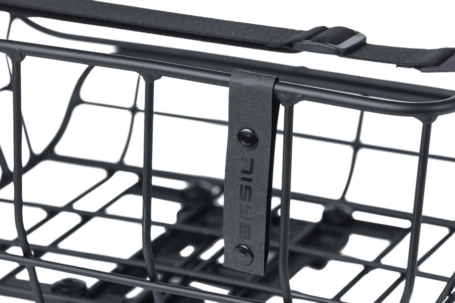 Basil Portland Rear Basket - MIK Mount Aluminum Black Baskets and Accessories Basil