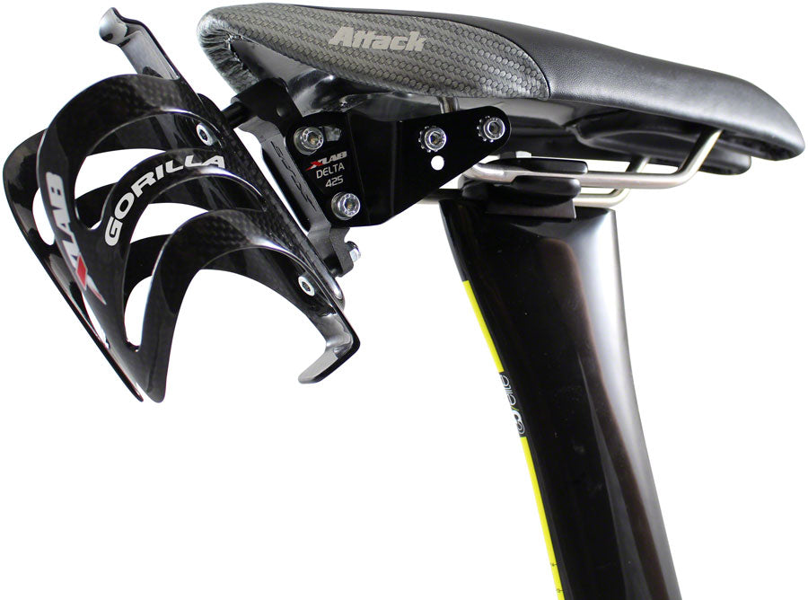 XLAB Delta 425 Alloy Saddle Mount: Black Water Bottle Cages XLAB