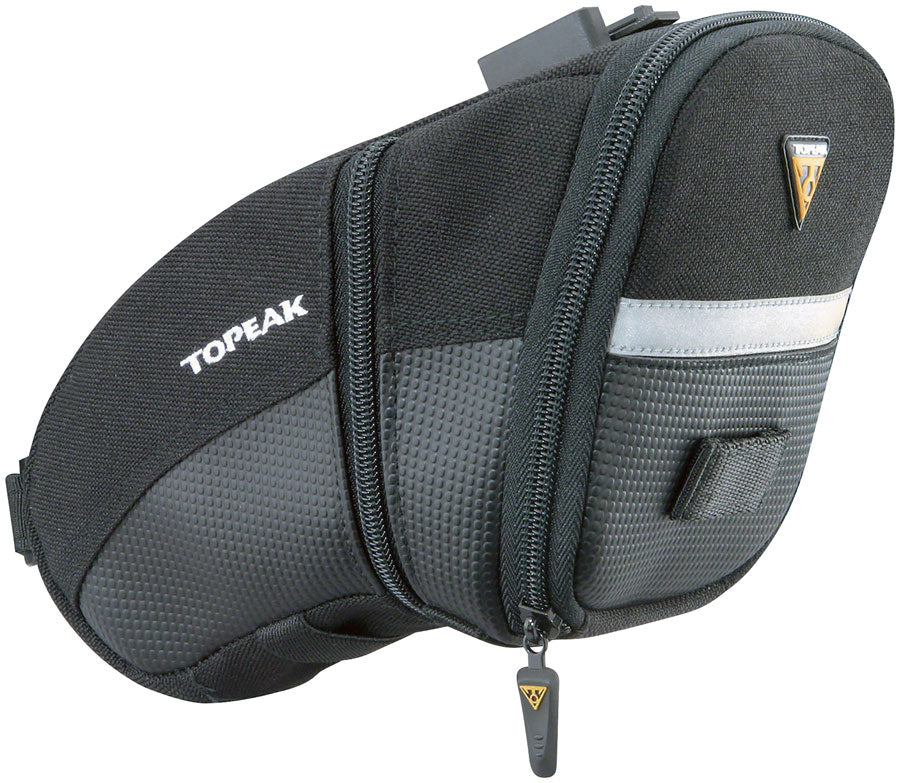 Topeak Aero Wedge Seat Bag - QuickClick Large Black Seat Bag Topeak