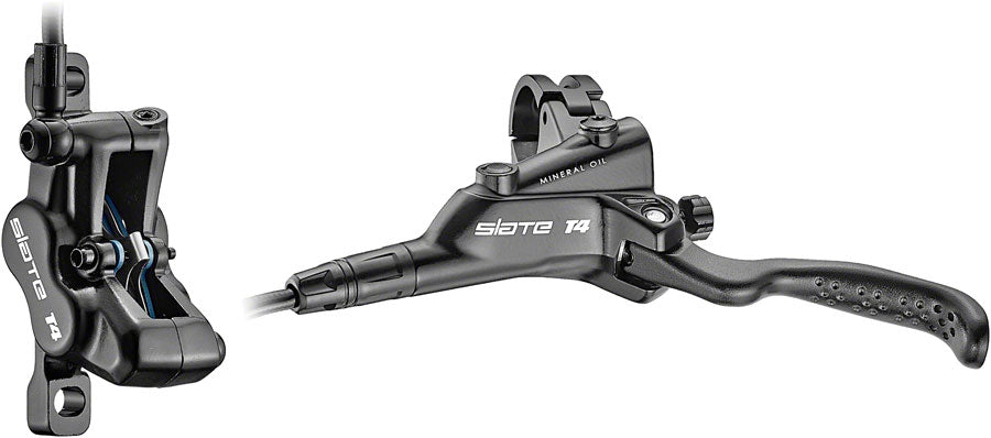 TRP Slate T4 Disc Brake and Lever - Rear Hydraulic Post Mount Black Disc Brake & Lever TRP