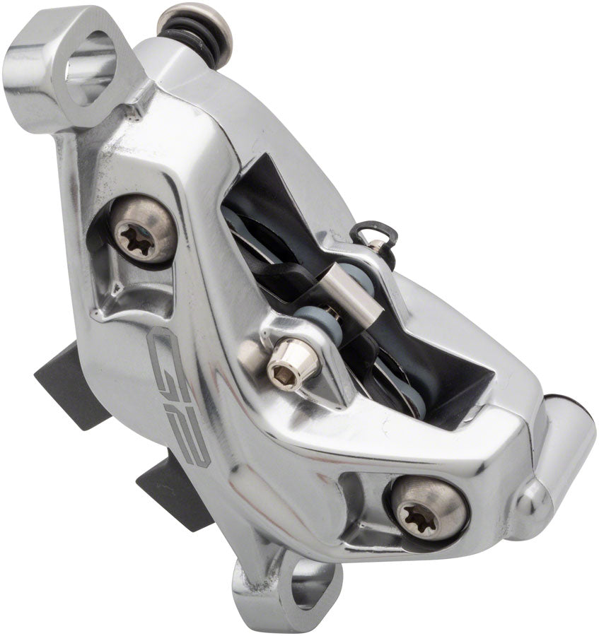 SRAM G2 Ultimate Disc Brake Caliper Assembly - Post Mount Polar Grey Anodized A2 Disc Brake Calipers SRAM