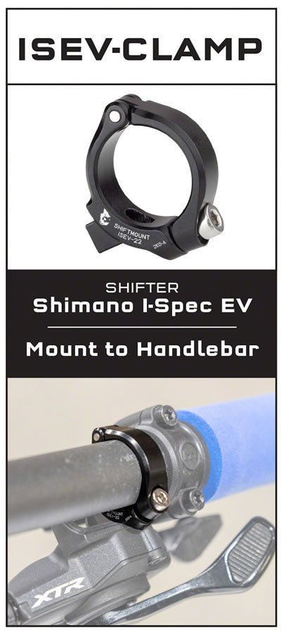Wolf Tooth ShiftMount Clamp for I-spec EV Shifters - 22.2mm Mountain Shifter Part Wolf Tooth
