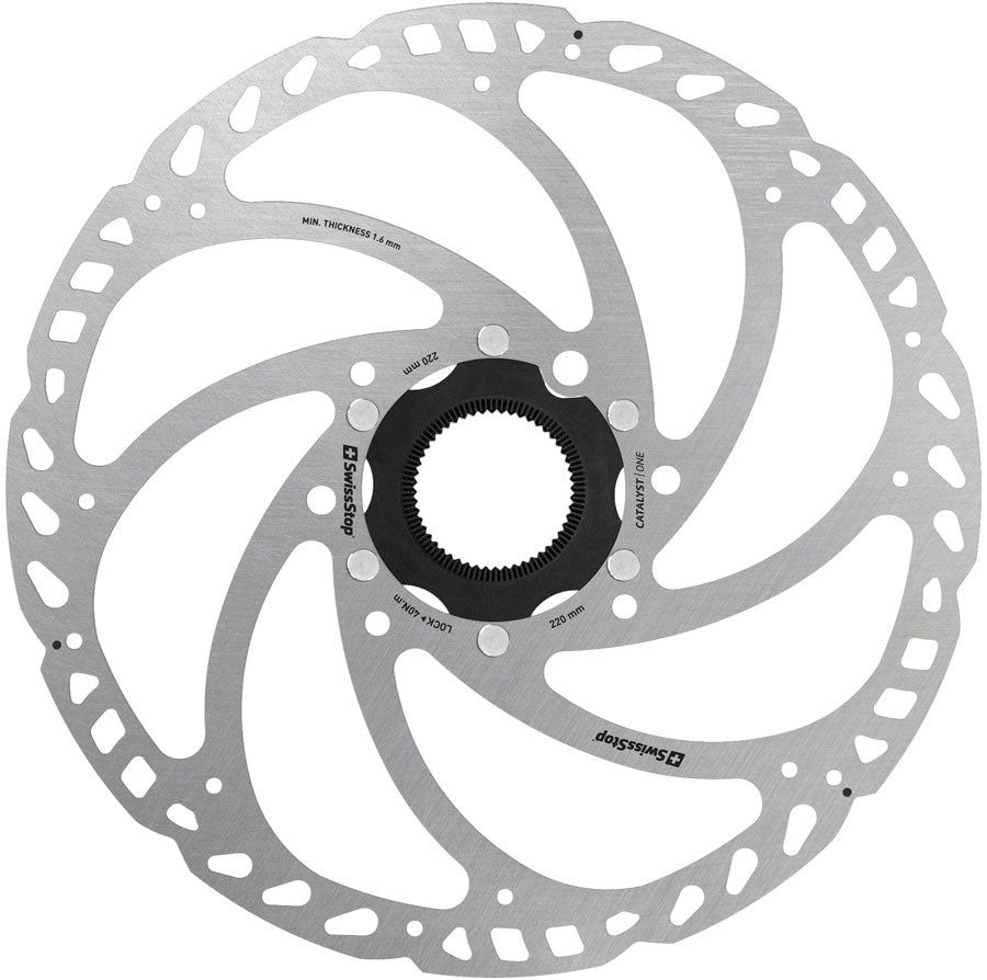 SwissStop Catalyst One Disc Rotor - 220mm CenterLock Silver Disc Rotor SwissStop