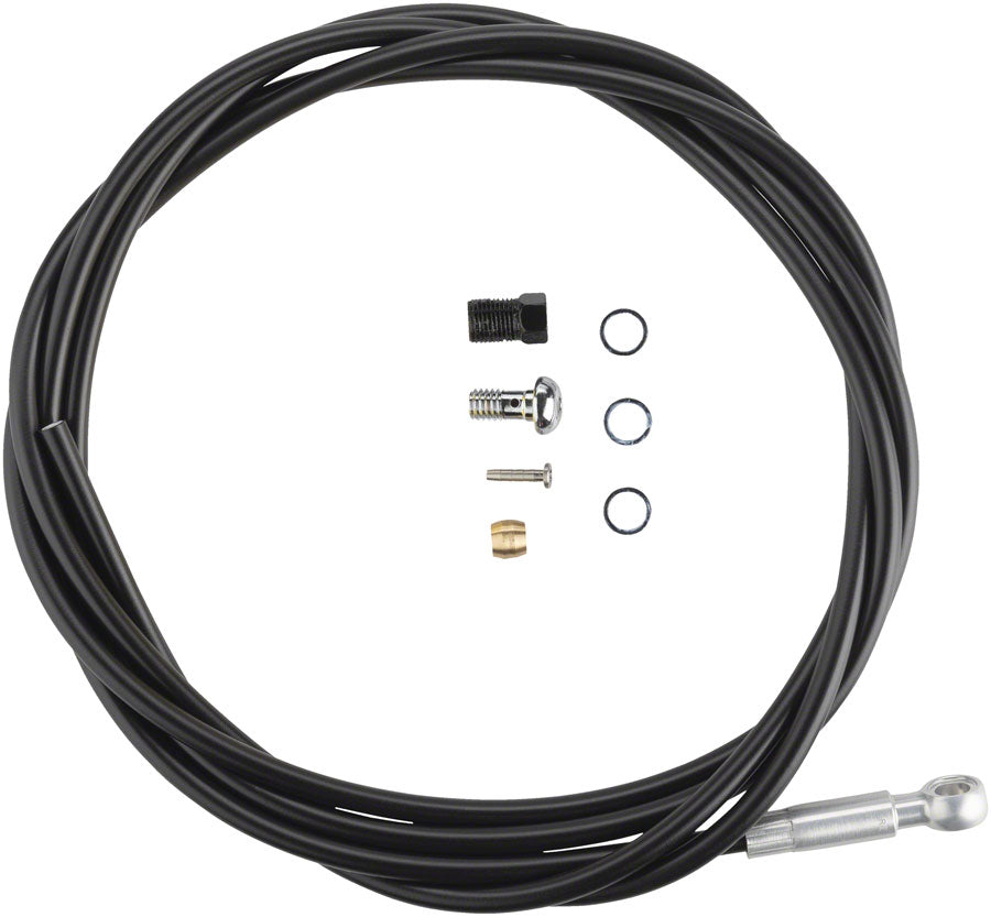 Shimano SM-BH90-SBLS High Pressure Disc Brake Hose Kit - Long Silver Banjo Caliper Connector 2000mm BLK Disc Hose and Parts Shimano