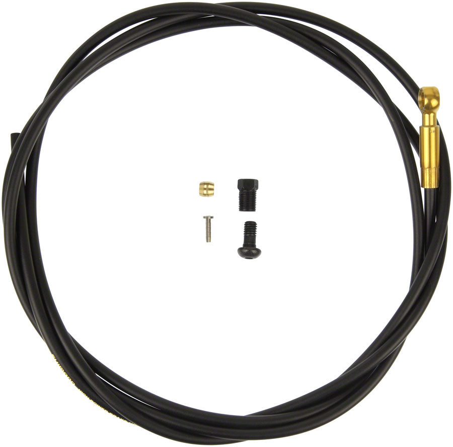 Shimano SM-BH90-SBLS High Pressure Disc Brake Hose Kit - Long Gold Banjo Caliper Connector 2000mm BLK Disc Hose and Parts Shimano