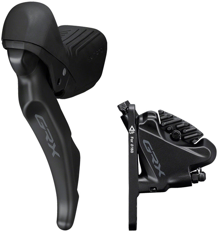 Shimano GRX ST-RX610 Shift/Brake Lever BR-RX400 Hydraulic Disc Brake Caliper - Left/Front 2x Flat Mount Caliper BLK Hydraulic Brake/Shift Lever Drop Bar Shimano