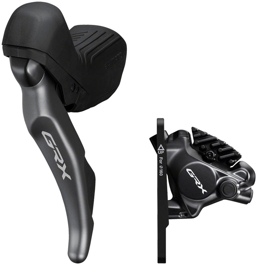 Shimano GRX ST-RX820 Shift/Brake Lever BR-RX820 Hydraulic Disc Brake Caliper - Left/Front 2x Flat Mount Caliper BLK Hydraulic Brake/Shift Lever Drop Bar Shimano