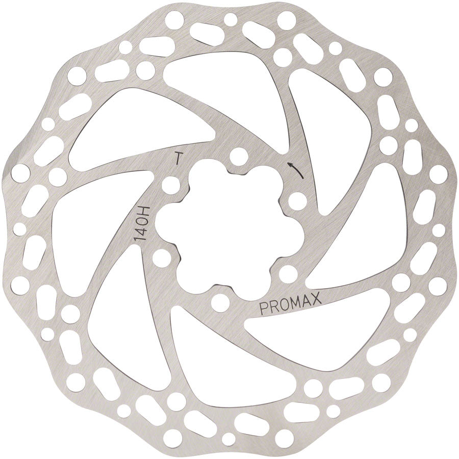 Promax Sport S1 Disc Brake Rotor - 140mm 6-Bolt Silver Disc Rotor Promax