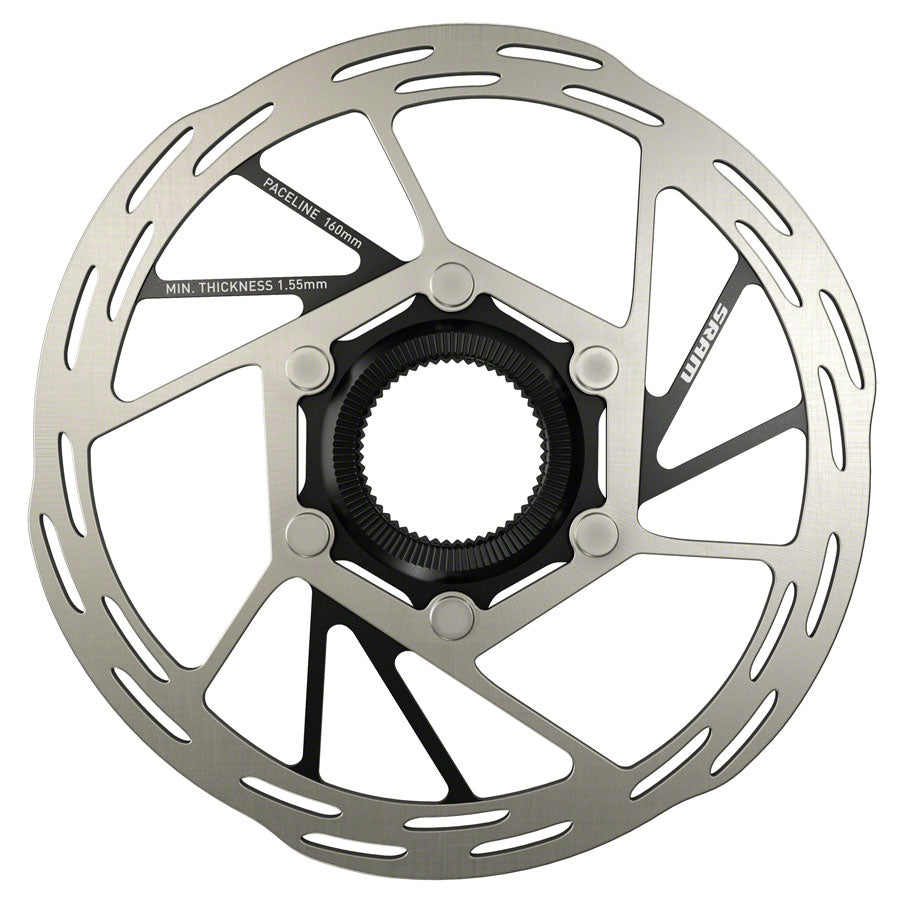 SRAM Paceline Disc Brake Rotor 160mm CenterLock Silver/Black Disc Rotor SRAM