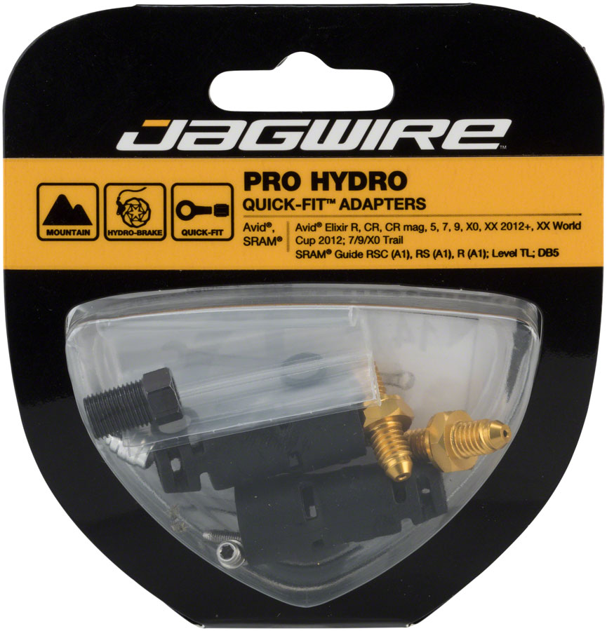 Jagwire Pro Quick-Fit Adapters Hydraulic Hose - Fits SRAM DB5 Guide Level Avid Elixir Trail XX Disc Hose and Parts Jagwire