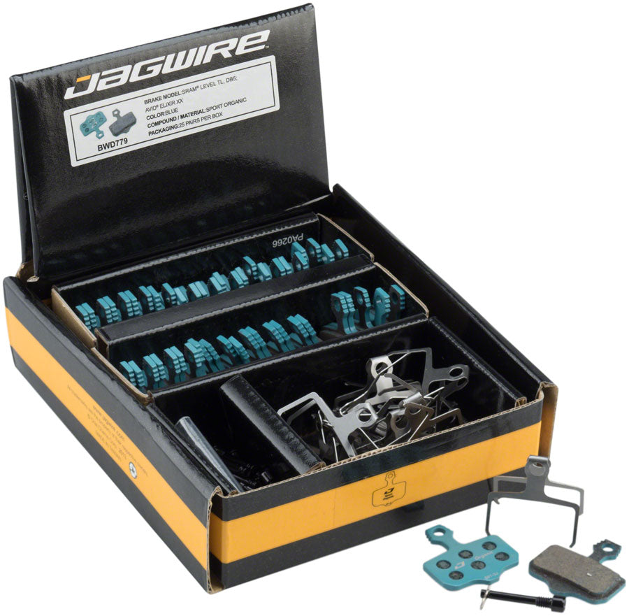 Jagwire Sport Organic Disc Brake Pads - For various SRAM Level Avid Elixir Models Box/25 Pairs Disc Brake Pads Jagwire