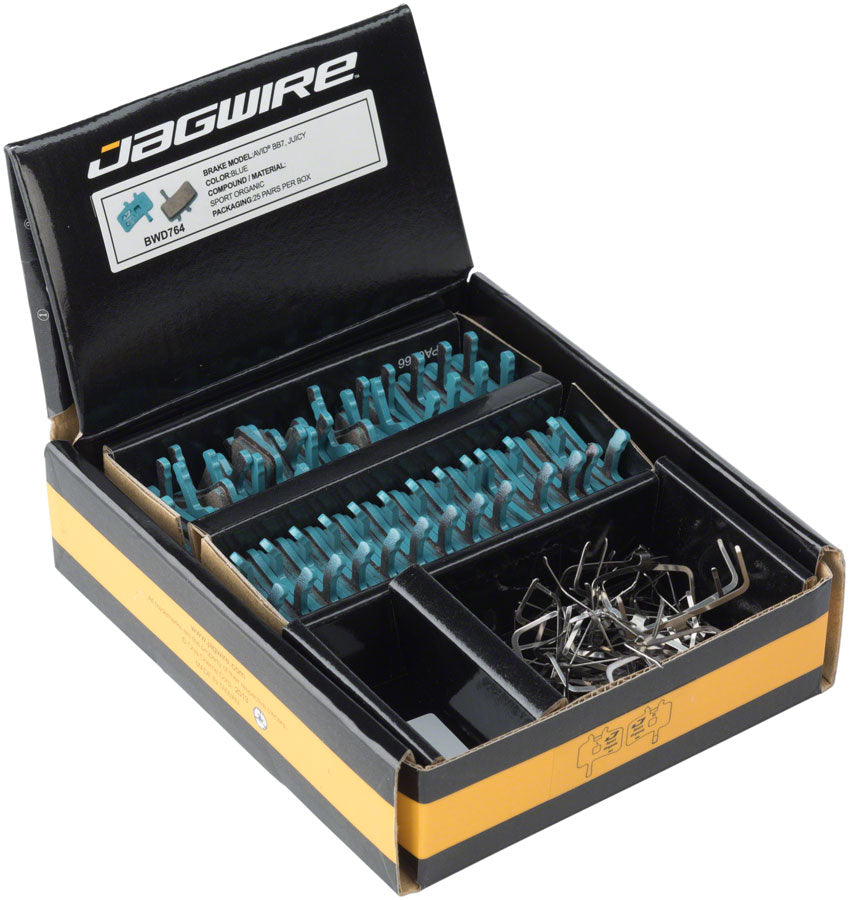 Jagwire Sport Organic Disc Brake Pads - For Avid BB7 Juicy Bulk Box of 25 Disc Brake Pads Jagwire