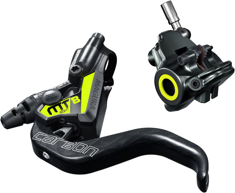 Magura MT8 SL Disc Brake Lever - Front Rear Hydraulic Flat Mount Gray/YLW Disc Brake & Lever Magura