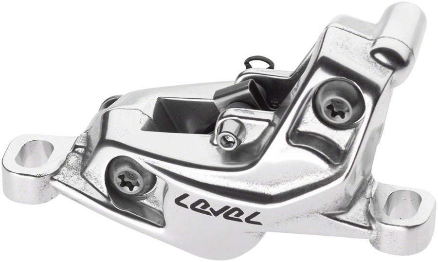 SRAM Level Ultimate Stealth Disc Brake Caliper Assembly - Front/Rear Post Mount 4-Piston Silver C1 Disc Brake Calipers SRAM