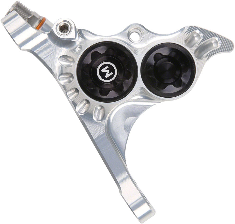 Hope RX4+ Disc Brake Caliper - Flat Mount Front +20mm Mineral Oil Type Silver Disc Brake Calipers Hope