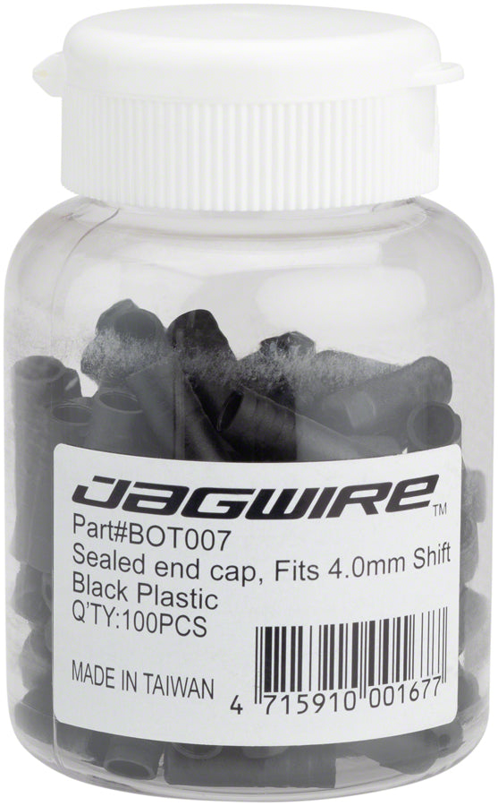 Jagwire 4mm Sealed Nylon End Caps Bottle of 100 Black Cables and Housing Jagwire