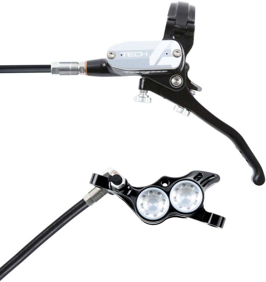 Hope Tech 4 E4 Disc Brake and Lever Set - Front Hydraulic Post Mount Silver Disc Brake & Lever Hope