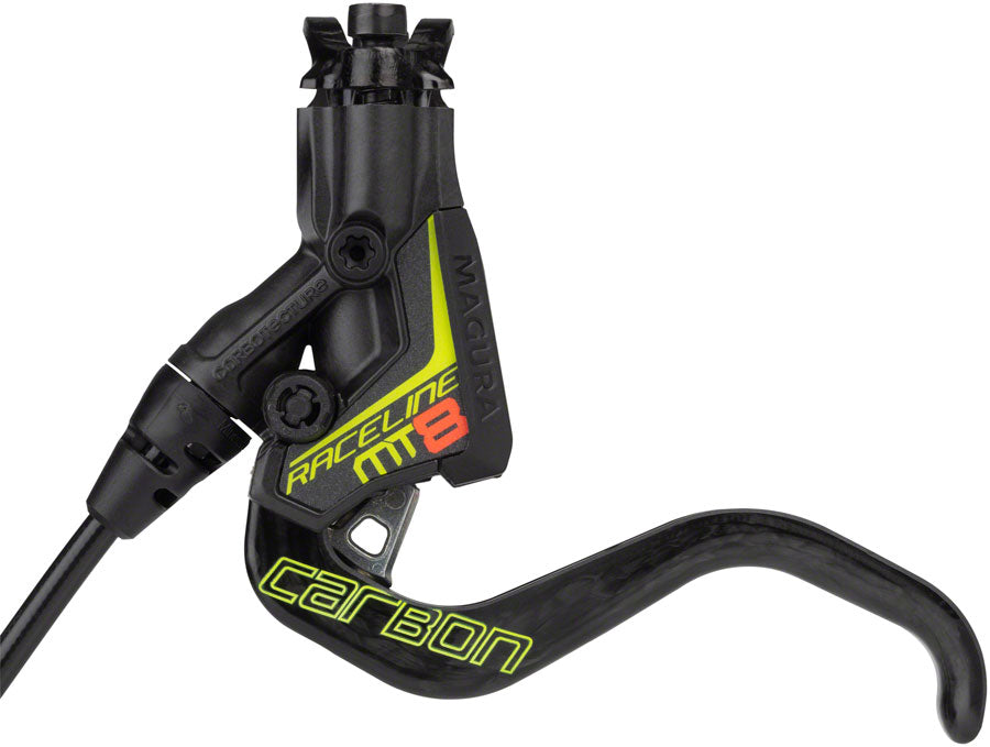 Magura MT8 Raceline Disc Brake Lever - Front Rear Hydraulic Post Mount BLK/Neon YLW Disc Brake & Lever Magura