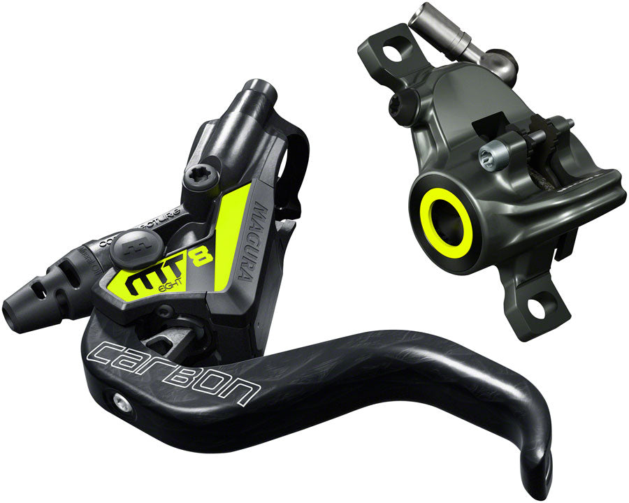 Magura MT8 SL Disc Brake Lever - Front Rear Hydraulic Post Mount Gray/YLW Disc Brake & Lever Magura