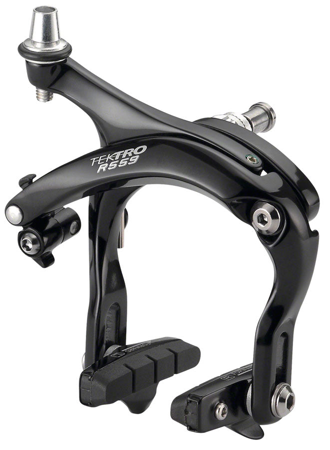 Tektro R559 Road Caliper Brake - Rear Dual Pivot Recessed Nut Mount High Polish BLK Road Caliper Brakes Tektro
