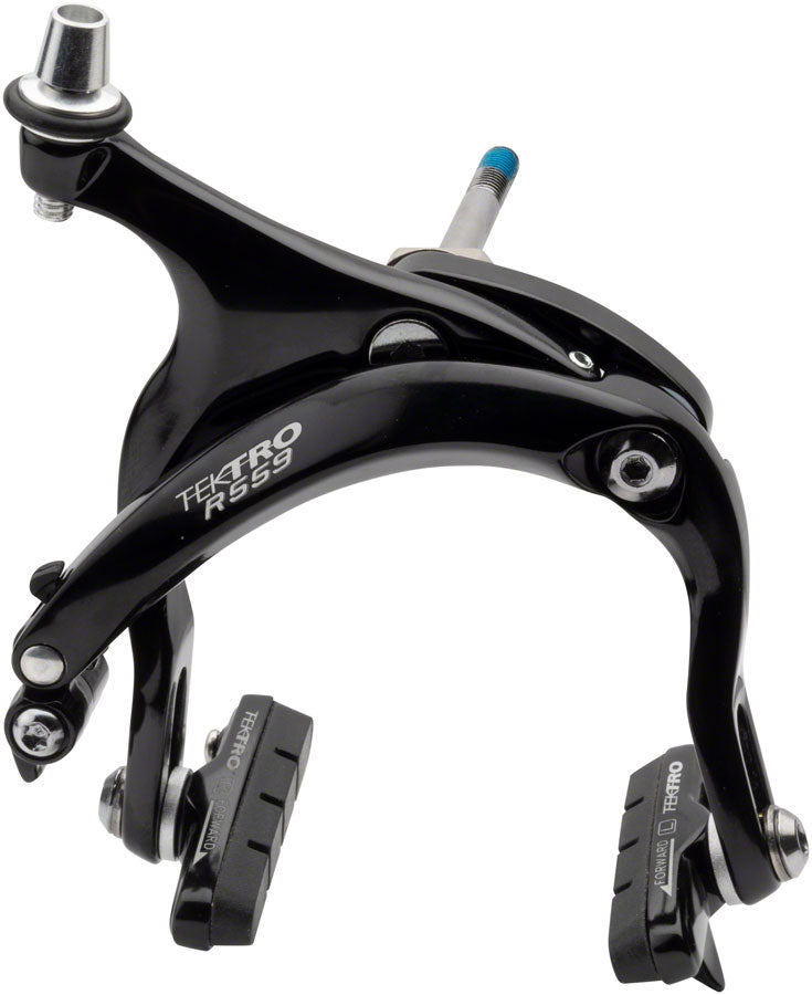 Tektro R559 Road Caliper Brake - Front Dual Pivot Nutted Mounting Bolts High Polish BLK Road Caliper Brakes Tektro