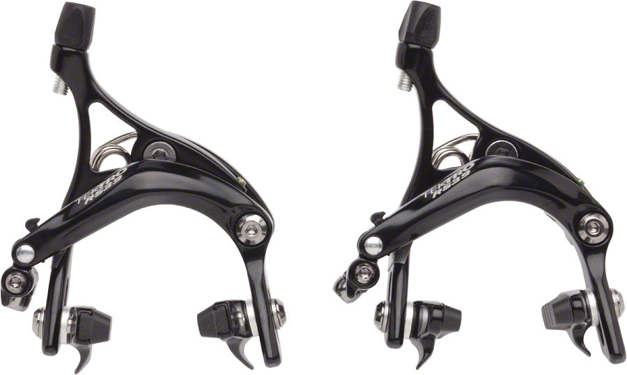 Tektro R539 Road Caliper Set Front & Rear Black 47-57mm QR Road Caliper Brakes Tektro