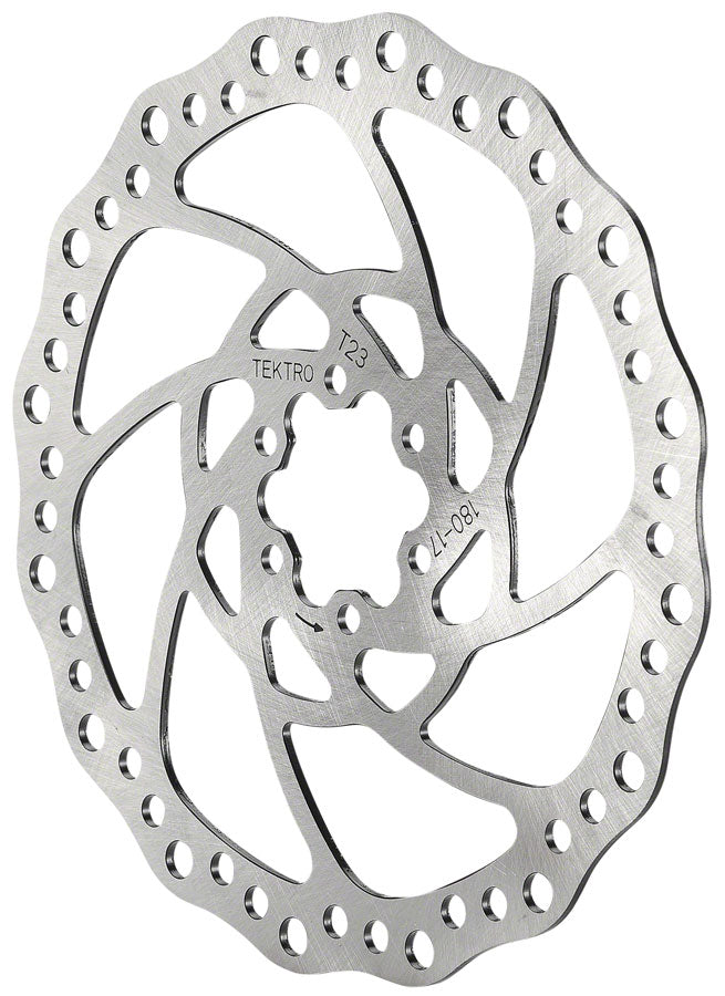 Tektro TR160-17 Disc Brake Rotor - 160mm 6-Bolt 2.3mm Thickness Silver Disc Rotor Tektro