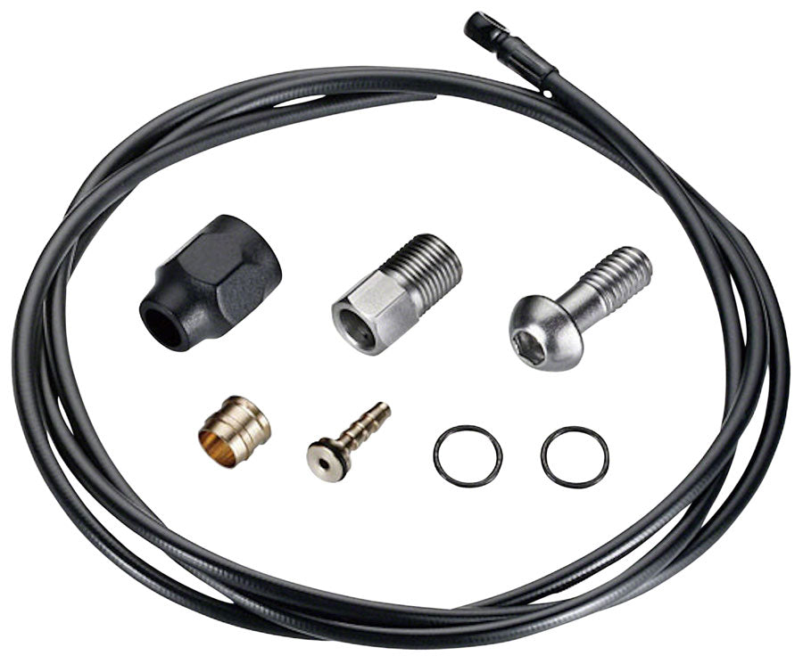 TRP Disc Brake Banjo Hose Kit - 2000 x 5.5mm Black Disc Hose and Parts TRP
