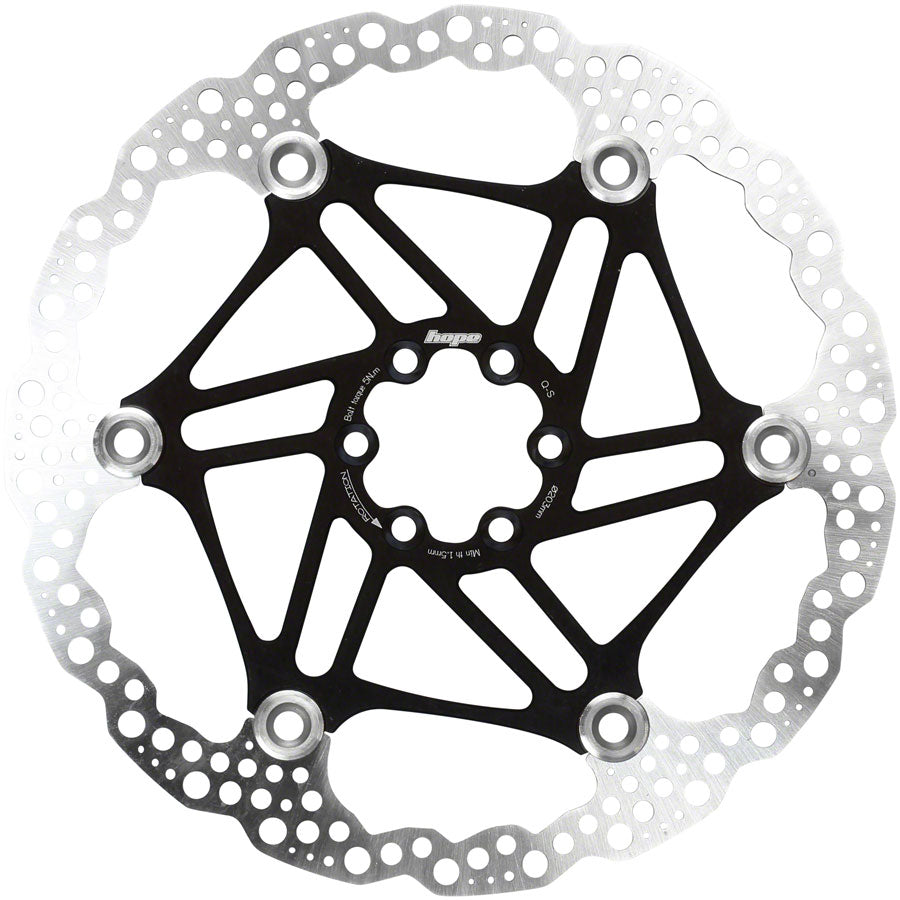 Hope Floating Disc Brake Rotor - 203mm 6-Bolt Black Disc Rotor Hope