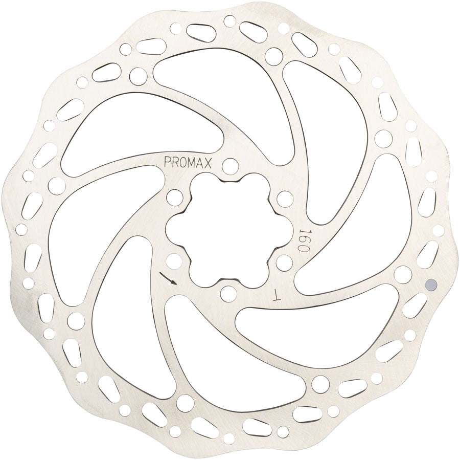 Promax Sport S1 Disc Brake Rotor - 160mm 6-Bolt Silver Disc Rotor Promax
