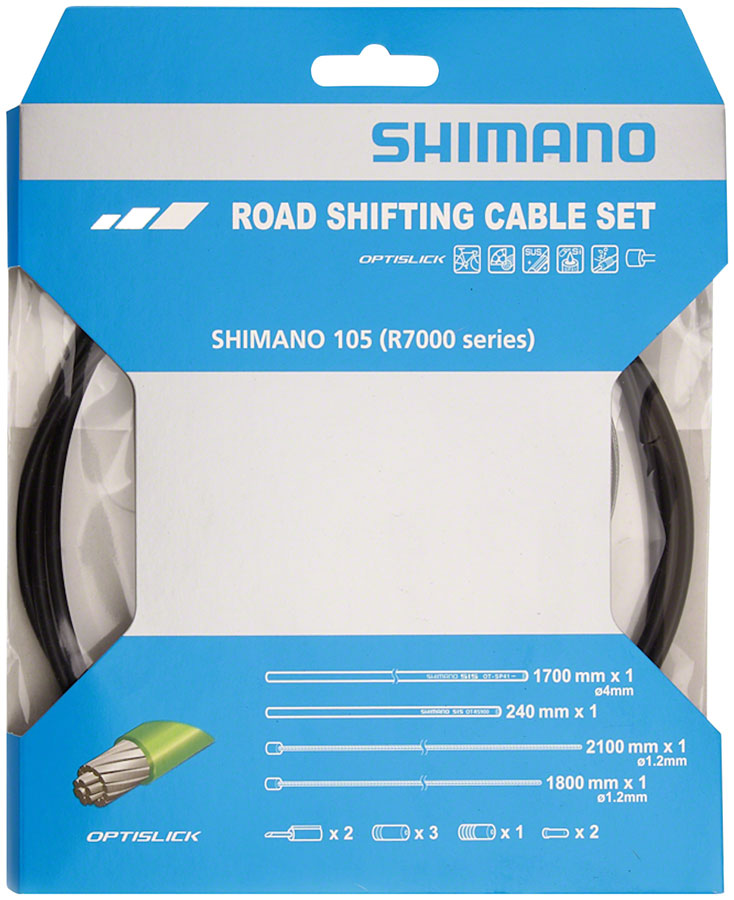 Shimano 105 R7000 OPTISLICK Shift Cable Set - Black Cables and Housing Shimano