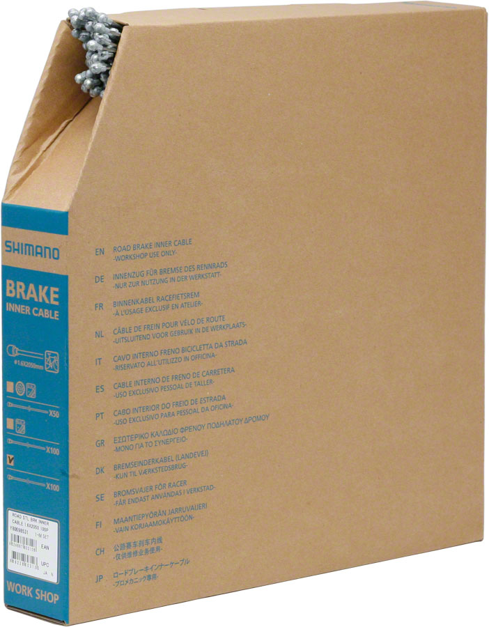 Shimano Road Brake Cable 1.6 x 2050mm Filebox of 100 Cables and Housing Shimano