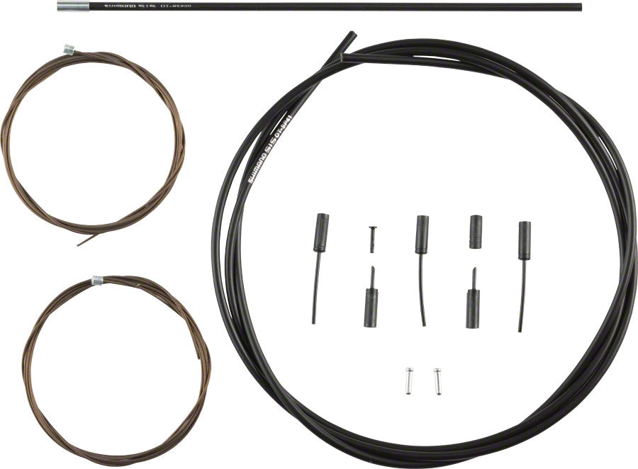 Shimano Dura-Ace R9100 SP41 Polymer-Coated Derailleur Cable Set Black Cables and Housing Shimano