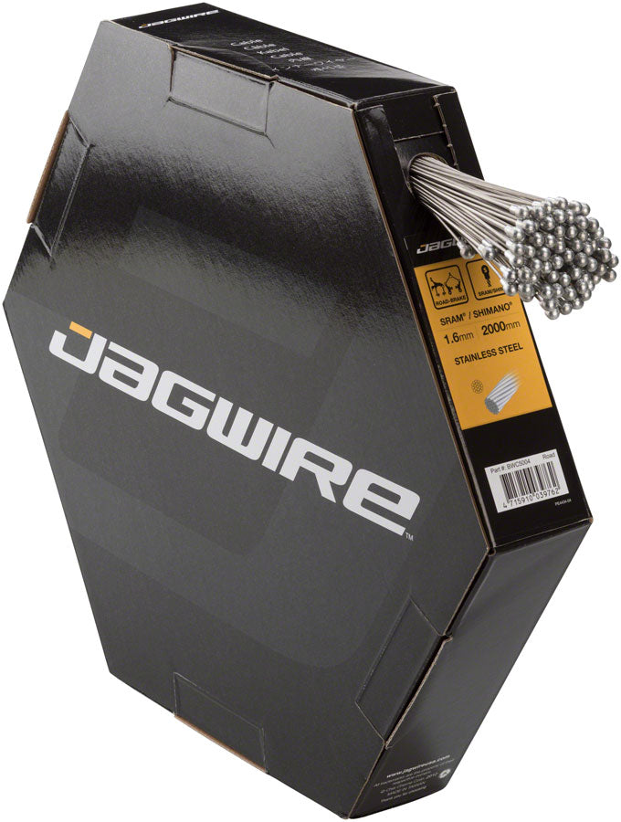 Jagwire Brake Cable Basics 1.6x2000mm Stainless SRAM/Shimano Road Box of 100 Cables and Housing Jagwire
