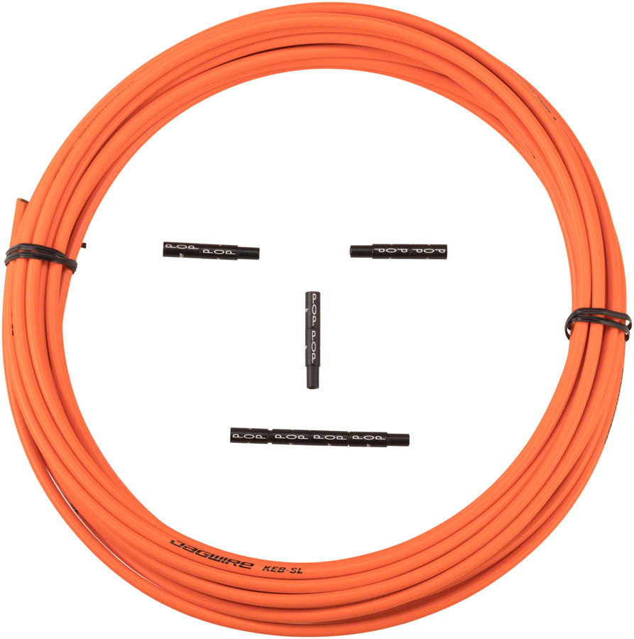 Jagwire 5mm Pro Compressionless Brake Housing Slick-Lube Liner 10M Roll Orange Cables and Housing Jagwire