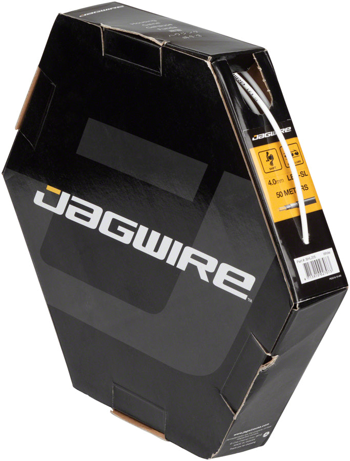 Jagwire 4mm Sport Derailleur Housing Slick-Lube Liner 50M File Box White Cables and Housing Jagwire