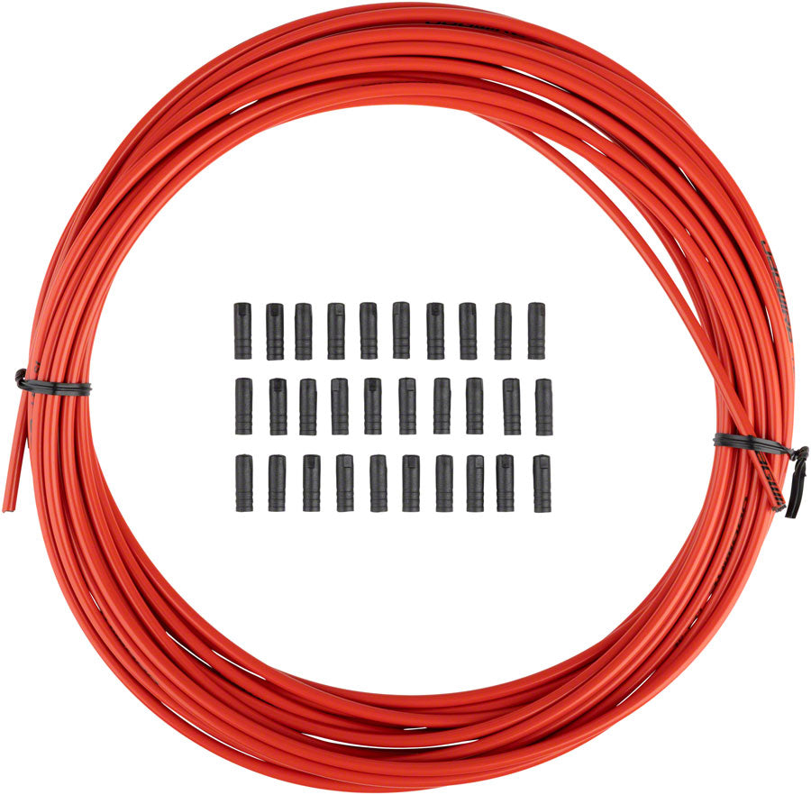 Jagwire 4mm Sport Derailleur Housing with Slick-Lube Liner 10M Roll Red Cables and Housing Jagwire