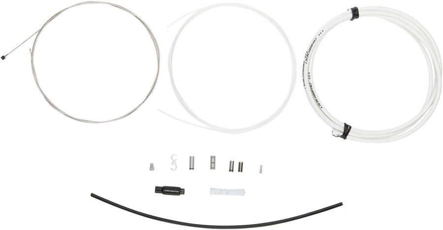 Jagwire 1x Elite Sealed Shift Cable Kit - SRAM/Shimano Polished Ultra-Slick Cables White Cables and Housing Jagwire