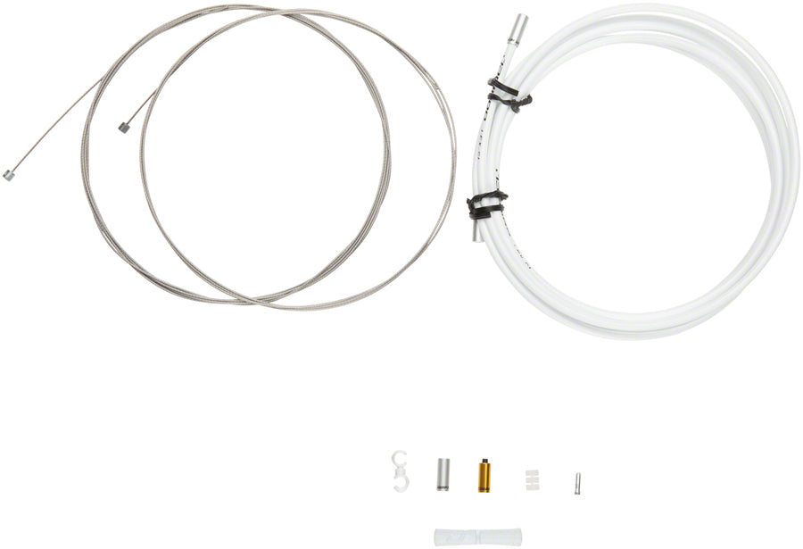 Jagwire 2x Sport Shift Cable Kit SRAM/Shimano White Cables and Housing Jagwire