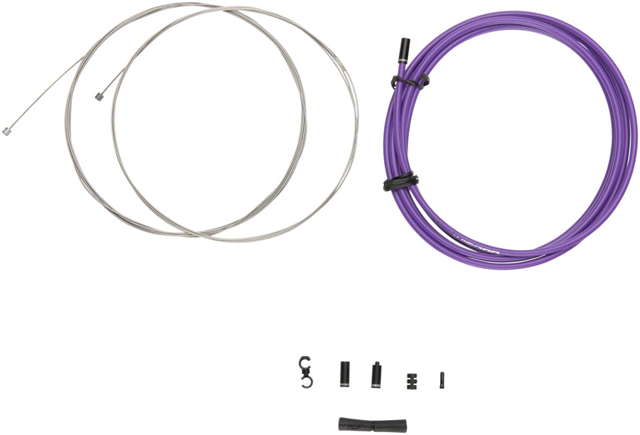 Jagwire 2x Sport Shift Cable Kit SRAM/Shimano Purple Cables and Housing Jagwire