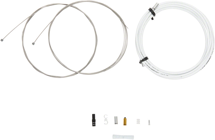 Jagwire Sport XL Shift Cable Kit SRAM/Shimano White Cables and Housing Jagwire