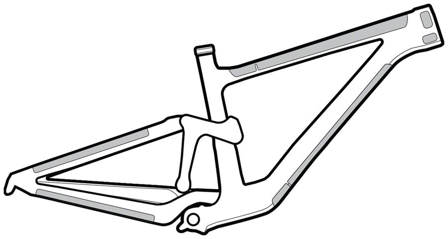 Lizard Skins Clear Protective Frame Wrap - Frame Kit Chainstay/Frame Protection Lizard Skins