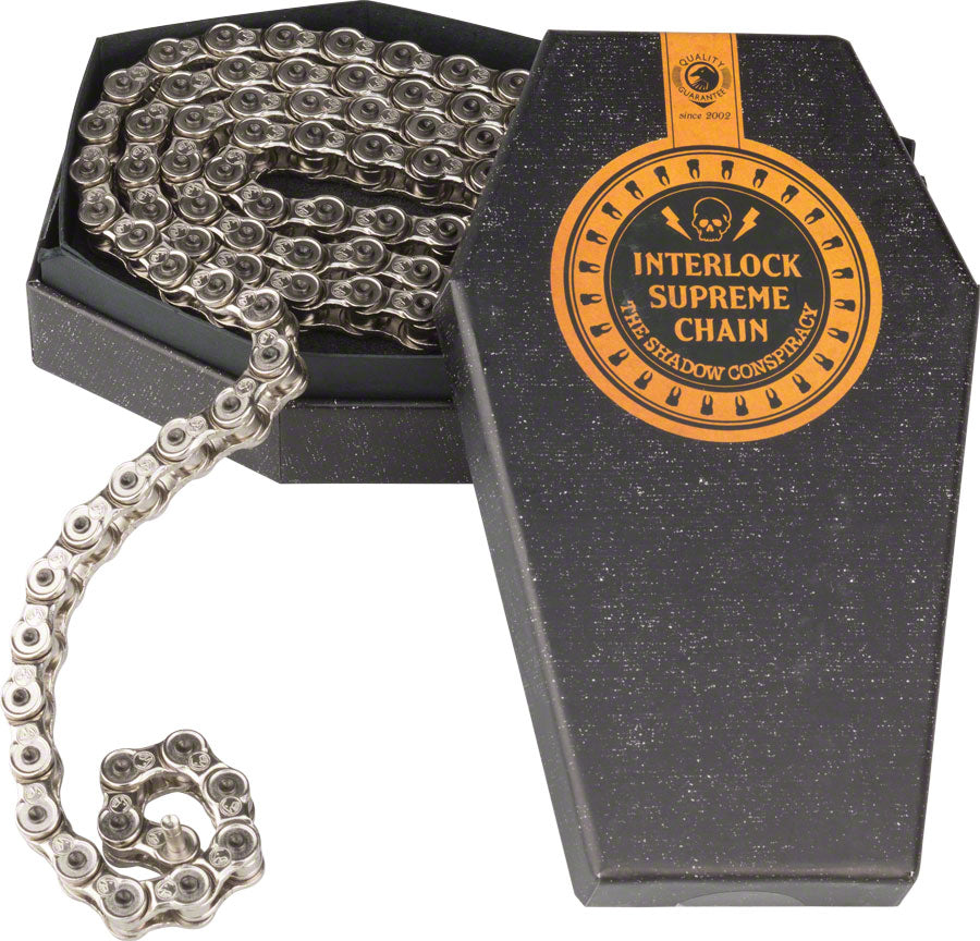 The Shadow Conspiracy Interlock Supreme Chain - Single Speed 1/2" x 1/8" 98 Links Half Link Chain Silver Chains The Shadow Conspiracy