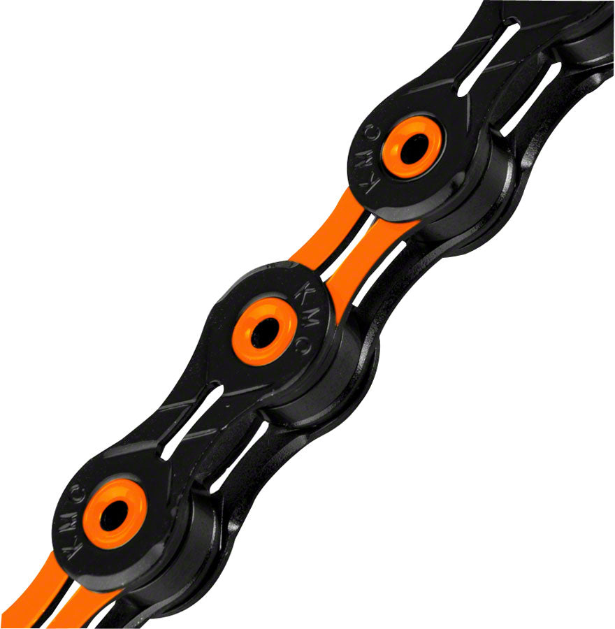 KMC DLC 11 Chain - 11-Speed 118 Links Black/Orange Chains KMC