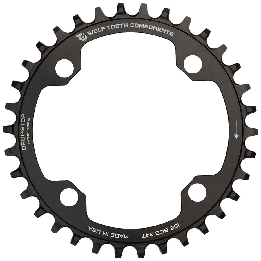 Wolf Tooth 102 BCD Chainring - 32t 102 BCD 4-Bolt Drop-Stop For Shimano XTR M960 Cranks BLK Chainrings Wolf Tooth